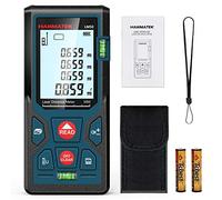 HANMATEK 165ft/50m Laser Measure Ft/in/M Switching LM50 Laser Measurement Tool Devices with 2 Bubble Levels Distance Meter,Large Backlit LCD and Pythagorean Mode, Carry Pouch and Battery Included