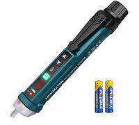 HANMATEK Non-Contact Voltage Tester with 9 Gear Adjustable Sensitivity Voltage Detector Pen AC Circuit Tester Tool LCD Display LED Flashlight Buzzer Alarm Range12V-1000V & Live/Null Wire Judgment AC1