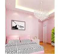 HANMERO Korean Style Romantic Love Life Alphabet Pattern Non-woven Home Wallpaper For Girls Room Pink