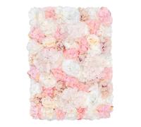 Hanmorfarbi Artificial Flower Wall Panels,12pcs Rose Flower Wall,Wedding Background Photography Decoration Rows Of Simulated Flowers,60 * 40cm Plant Flower Wall