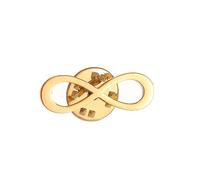 HANMOZTION Classic Infinity Symbol Brooch for Men Women Stainless Steel Couples Jewelry Accessories, Mini, Stainless Steel, gem na