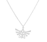 HANMOZTION The Legend of Zeldas Pendant Necklace for Men Women Stainless Steel Triforce Triangle Amulet Choker Necklace, Stainless Steel, gem na