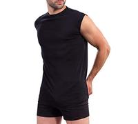 Hann Brooks 3 Pack Mens Cotton Plain Sleeveless T Shirt Tank Top Vest (Black, M)