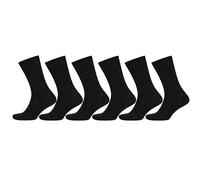 Hann Brooks Mens 6 Pairs Bamboo Premium Anti Odour Antibacterial Crew Socks UK 7-11 (UK, Numeric, 7, 11, Regular, Regular, Black)
