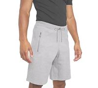 Hann Brooks Mens Cotton Training Actiwear Gym Jogger Workout Sweat Shorts with Pockets (M, Grey)