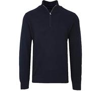 Hann Brooks Mens Long Sleeve Cotton Pique Half Zip Neck Sweatshirt Jumper Casual Top