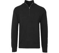 Hann Brooks Mens Long Sleeve Cotton Pique Half Zip Neck Sweatshirt Jumper Casual Top