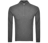 Hann Brooks Mens Long Sleeve Cotton Pique Half Zip Neck Sweatshirt Jumper Casual Top