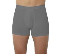 Hann Brooks Mens Organic Soft Cotton All Day Comfort Fit Skin Friendly Hypoallergenic Boxer Briefs Trunks 2 Pack (UK, Alpha, XL, Regular, Regular, Anthracite)