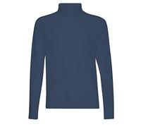 Hann Brooks Mens Soft Jersey Cotton Long Sleeve Ski Golf Polo Roll Neck Sweater Top (as8, Alpha, x_l, Regular, Regular, Navy)
