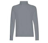 Hann Brooks Mens Soft Jersey Cotton Long Sleeve Ski Golf Polo Roll Neck Sweater Top (as8, Alpha, x_l, Regular, Regular, Grey)