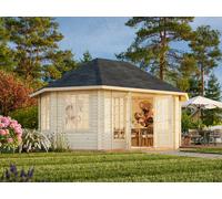 Hanna (5.7x4.2m | 20.3m2 | 44mm) Large Glazed Garden Pavilion Summer House
