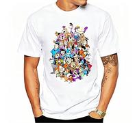 Hanna Barbera Group Shot T-Shirt Charcoal Retro Cartoon Tshirt Men Hip Hop Tees Tops Anime