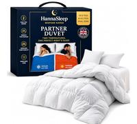 Hanna Bespoke Dual Partner, Two Temperature, 10.5 & 4.5tog Duvet | White Goose Feather & Down | Anti Allergy, Anti Bacterial, Cotton Cover, Hypoallergenic | Machine Washable (Superking 260x230cm)