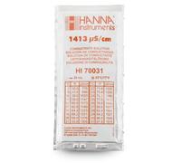 Hanna Instruments HI70031P 1413 S/cm Conductivity Easy Calibration Solution, Qty. 25 20mL Sachets, For General Use by Hanna Instruments