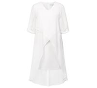 Hanna Nikole Women's Knee-Length Evening Dress with A Round Neckline, Cocktail Dress White M