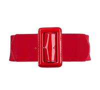 Hanna Nikole Women's Wide Waist Dress Belt PU Leather Belt for Dress Shirt Windbreaker Red M