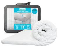 Hanna Softer Than Down 4-Inch Mattress Topper - Extra Thick, Quilted, Super Soft & Breathable Microfibre with Secure Elastic Straps for a Snug Fit (King (150x200x10cm))