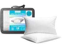 Hanna Softer than Down Surround Pillow, Tri-Chamber Support Pillows for Neck/Back/Side Sleepers, Soft White Microfibre Outer with Firm Microfibre Core, Luxury Comfort, Machine Washable