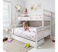 Hanna Triple Bunk Bed with Flo Pull Out Trundle in White