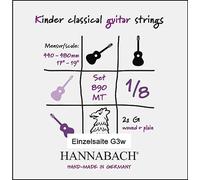 Hannabach Classical Guitar Strings Series 890 MT for 1/8 Children's Guitar Scale: 44-48 cm - G3w - 8903MTW 1/8