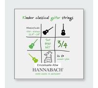 Hannabach Classical Guitar Strings Series 890 MT for 3/4 Children's Guitar Scale: 57-61 cm - A5w - 8905MT 3/4
