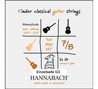 Hannabach Classical Guitar Strings Series 890 MT for 7/8 Children's Guitar Scale: 62-64 cm - G3 - 8903MT 7/8