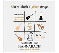 Hannabach Classical Guitar Strings Series 890 MT for 7/8 Children's Guitar Scale: 62-64 cm - H/B2 - 8902MT 7/8