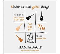 Hannabach Classical Guitar Strings Series 890 MT for 7/8 Children's Guitar Scale: 62-64 cm - Set with 2 G-strings - 890MT 7/8