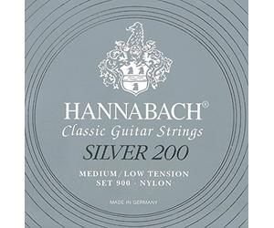 Hannabach Classical Guitar Strings Series 900 Medium-Low Tension Silver 200 - E6w - 9006MLT