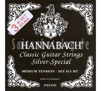 Hannabach Series 815 Medium Tension Silver Special Set of 3 Treble Strings for Classical Guitar