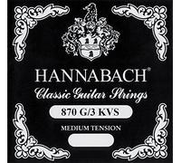 Hannabach Strings for Classic Guitar G/3 Nylon Wound 875MT Medium Tension Chrome Wound