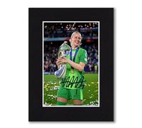 Hannah Hampton - England Lionesses Euro 2025 Champions Signed 8x6 Inch Mounted Photo Print With Pre Printed Signatures That Would Make A Great Gift For Any Fan And Is Ready To Be Framed.