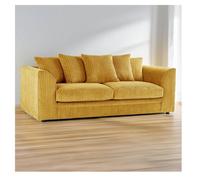 Hannah Jumbo Cord 3 Seater Sofa Mustard