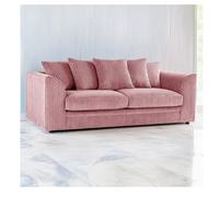 Hannah Jumbo Cord 3 Seater Sofa Pink