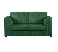 Hannah Jumbo Cord Full Back 2 Seater Sofa Green