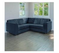 Hannah Jumbo Cord Full Back 2C2 Corner Sofa Navy Blue
