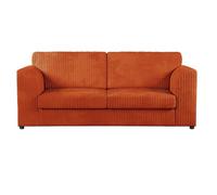 Hannah Jumbo Cord Full Back 3 Seater Sofa Orange