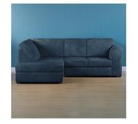 Hannah Jumbo Cord Full Back 4 Seater Left Hand Facing Corner Sofa Navy Blue