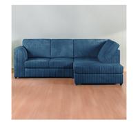 Hannah Jumbo Cord Full Back 4 Seater Right Hand Facing Corner Sofa Marine Blue