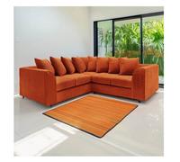 Hannah Jumbo Cord Scatter Back 2C2 Corner Sofa Orange