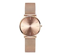 Hannah Martin Women's Ultra Thin Stainless Steel Quartz Wrist Watch, golden-2, Versatile