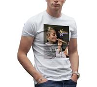 Hannah Montana Smoking Weed Miley Men's White T-Shirt Size 3XL