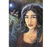 Hannah Willow The Traveller UK made Art Greetings Card - a Woman travelling overseas. Based on the Folksong 'Lord Bateman'- Birthday Card