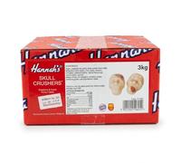 Hannahs 3kg Skull Crusher Bulk Bag, White Chocolate and Strawberry Flavour Candy Pieces | Nostalgic Retro Treats for Party Bags, Gifting and Sharing
