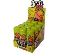 Hannahs Brain Licker Sour Liquid Candy Rollers 12 x 60ml Blue Raspberry & Strawberry Novelty Sweets | Extreme Pucker Tangy Treat for Party Bags