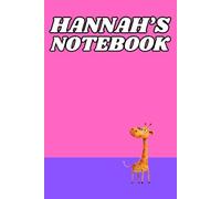 Hannah's Notebook (Pink/Giraffe): Oddly SpecificBooks: Fun Composition Notebook