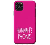 Hannah's Phone Hannah Personalized Name White Pink Case for iPhone 11 Pro Max