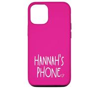 Hannah's Phone Hannah Personalized Name White Pink Case for iPhone 12/12 Pro