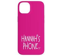 Hannah's Phone Hannah Personalized Name White Pink Case for iPhone 14 Plus